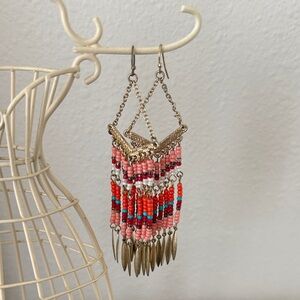 Colorful Beaded Dangle Earrings